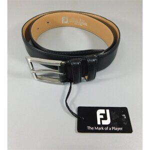 7/974 FJ FootJoy Genuine Black Leather Belt Size Small